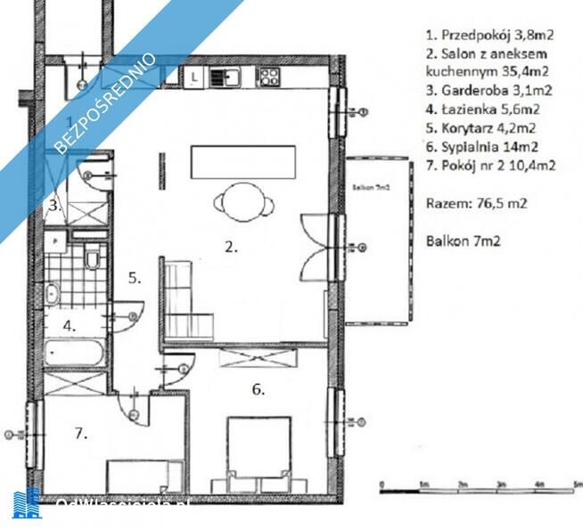 3 pokoje, bezpośrednio, pełne wyposażenie, wysoki standard Bielany