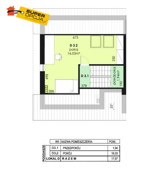 Mieszkanie Libertów gm. Mogilany,