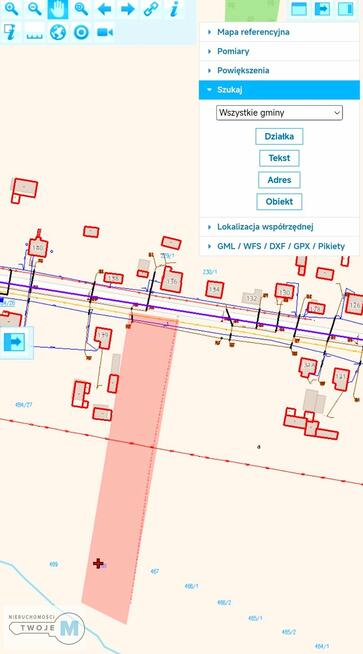 Działka budowlana Mniów Serbinów