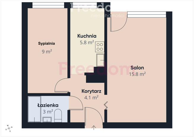 2 pok., 38m² Metro 6 min Chodecka 12 | Po remoncie