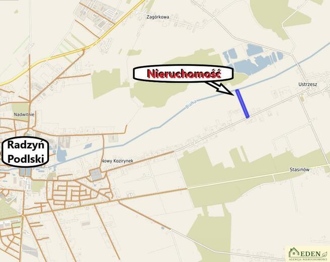 Działka rolno-budowlana Ustrzesz gm. Radzyń Podlaski