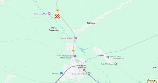 Działka rolna Zgórznica gm. Stoczek Łukowski