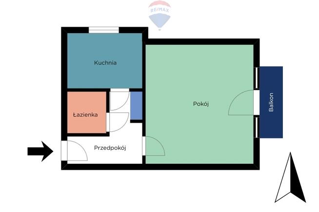 34 m² z balkonem blisko PŁ do remontu i aranżacji