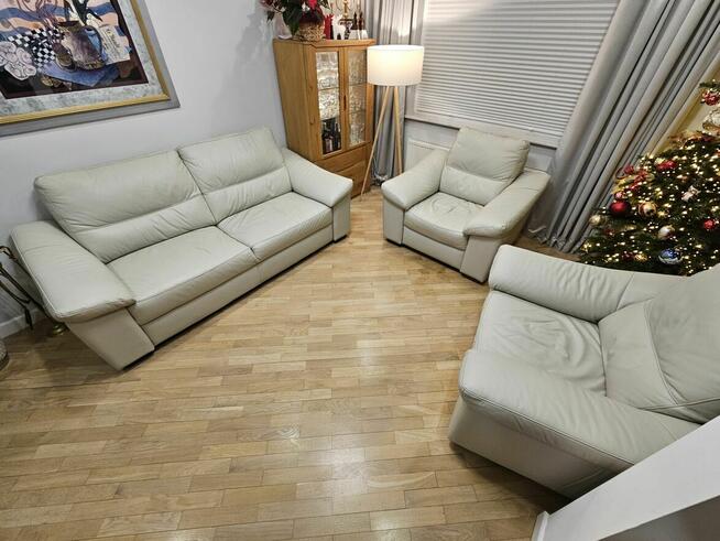 Komplet wypoczynkowy skórzany Hill 3+1+1 do negocjacji