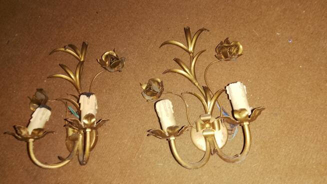 Florencka lampa ścienna różana metal Hans Kogl