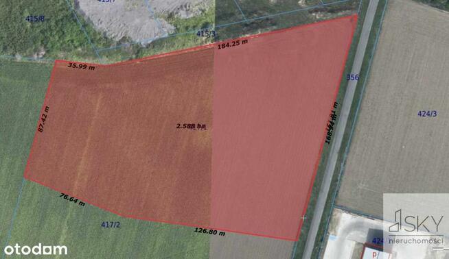 Teren produkcyjno-magazynowy | 2,6 ha | S8