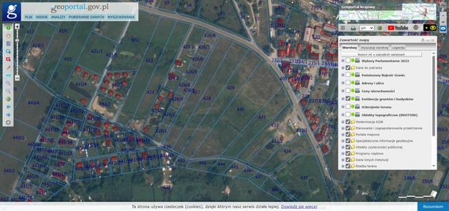 Działki budowlane, cena za 1 parcele. 426 od 1 do 8