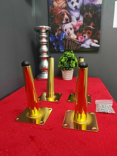 Nóżki meblowe złote do mebli szafki stołu sofy biurka fotela