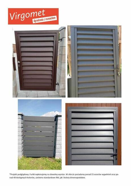 Furtka Bramka 150x100 Panele poziome Płot Ogrodzenie