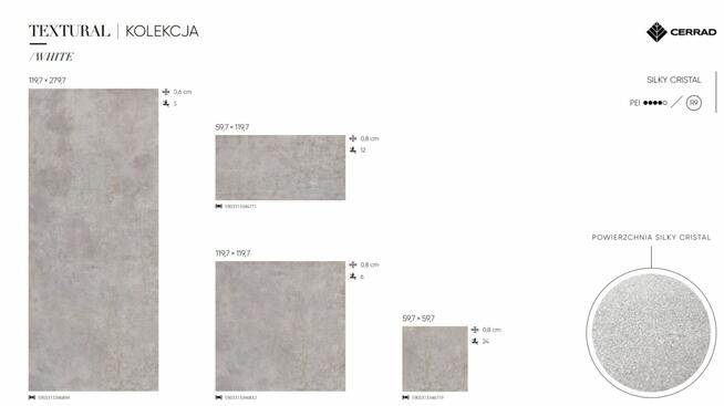 Płytki lappato do łazienki, kuchni, salonu Textural white