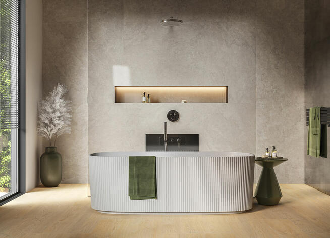 Płytki łazienkowe salonowe imitacja drewna Neosimple cream