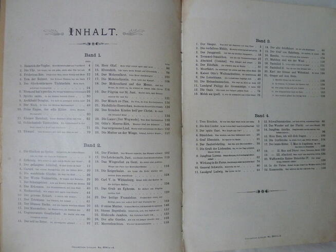 Carl Loewe Album, nuty 26 piosenek i ballad, wyd. z 1910 r.
