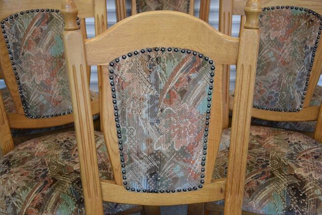 krzesła dębowe 6 szt - super stan