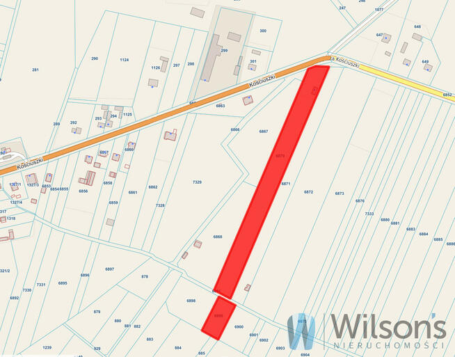 Działka budowlana Nowa Brzeźnica, Kościuszki