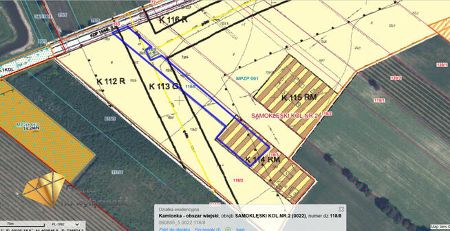 Działka budowlana Samoklęski-Kolonia Druga gm. Kamionka,