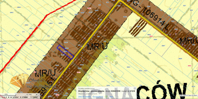 Działka budowlana Ignaców gm. Wojciechów,