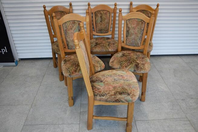 krzesła dębowe 6 szt - super stan