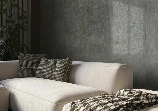 Płytki ścienne podłogowe salonowe lappato Textural antracyt