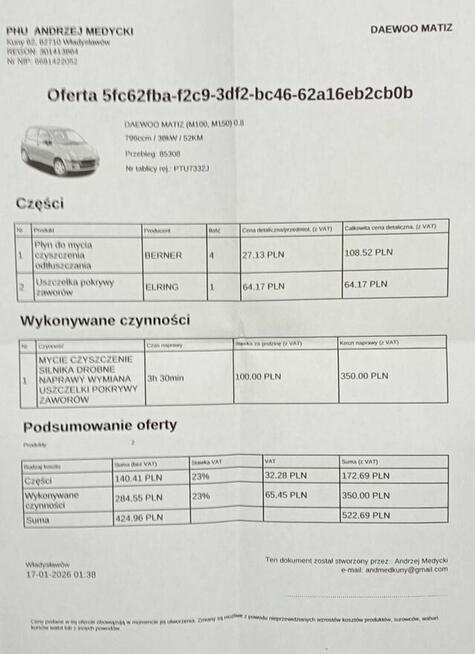 Daewoo Matiz - w bardzo dobrym stanaie - mały przebieg