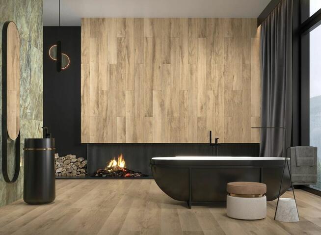 Płytki na schody stopnica 120x30 imitacja drewna Guardian