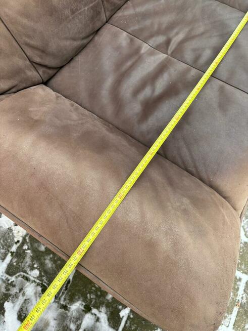 Kanapa skorzana z dwoma fotelami