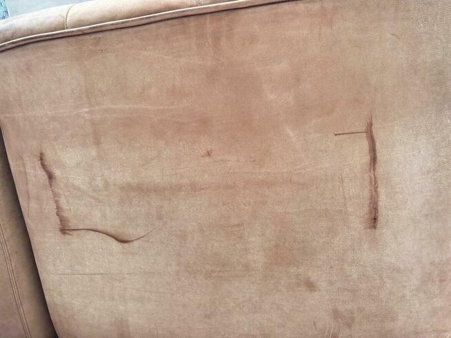 Kanapa skorzana z dwoma fotelami