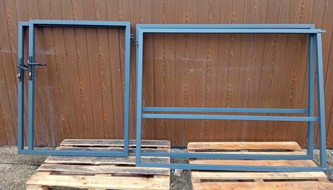 Brama dwuskrzydłowa 400x150 Panele Ogrodzenie Płot palisadowe