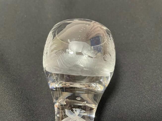 Kielich kieliszek Dzik Huta Szkła Józefina Josephinenhutte