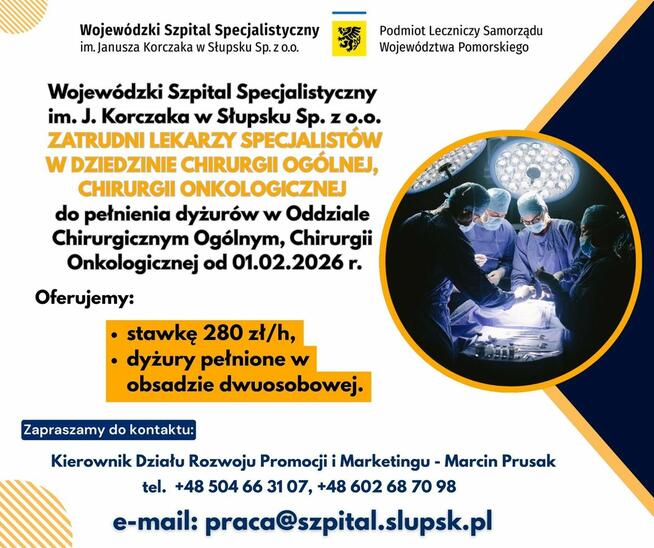 zatrudni lekarzy specjalistów chirurgii