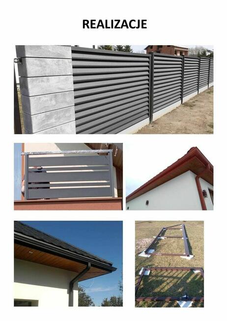 Panel 15cm Palisada Ogrodzenie Przęsło Nowoczesne płot