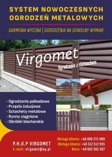 Ogrodzenie Żaluzja metalowe Płot Panel Przęsło palisadowe