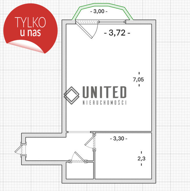2 pokoje /Politechnika /Klimatyzacja /330 cm sufit
