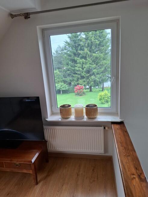 Dom dwurodzinny w Miodówku -jezioro las