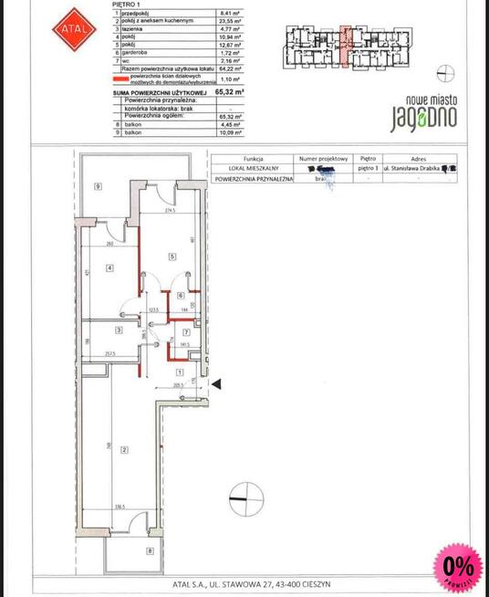 Mieszkanie Wrocław Wrocław-Krzyki, Jagodno, Stanisława Drabika
