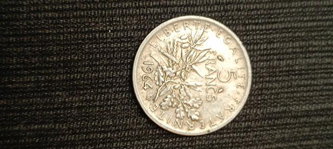 5 franków 1964r srebro