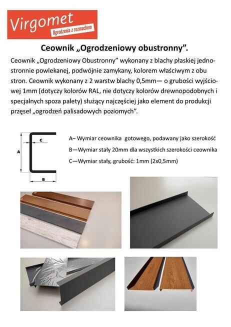 Ogrodzenie Antracyt przęsło nowoczesne płot Ceownik