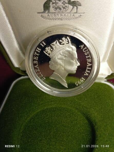 1995 - moneta Wybita w Królewskiej Mennicy Australijskiej