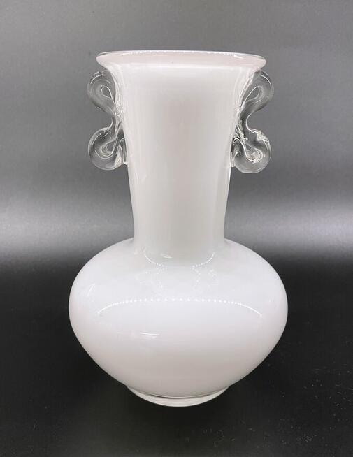 Zestaw 7 białych wazonów Maroka Krosno PRL