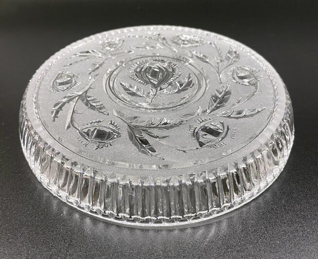 Kryształowe talerzyki deserowe Huta Ząbkowice PRL