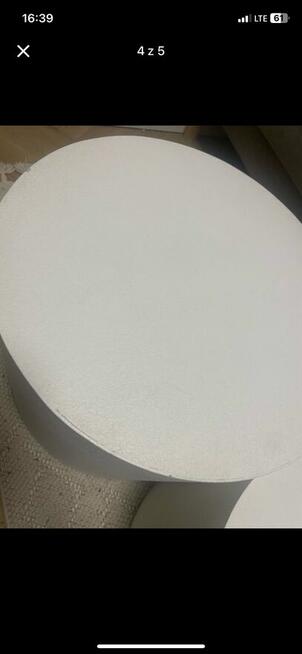 2 stoliki kawowe białe