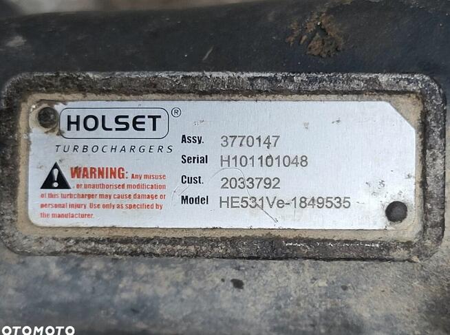 Turbosprężarka SCANIA 3770147 TURBINA HOLSET VTG