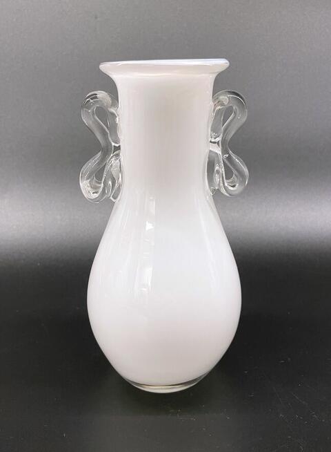 Zestaw 7 białych wazonów Maroka Krosno PRL