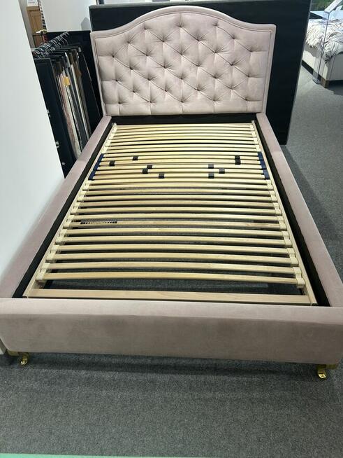 Łóżko tapicerowane 120x200cm pudrowy róż