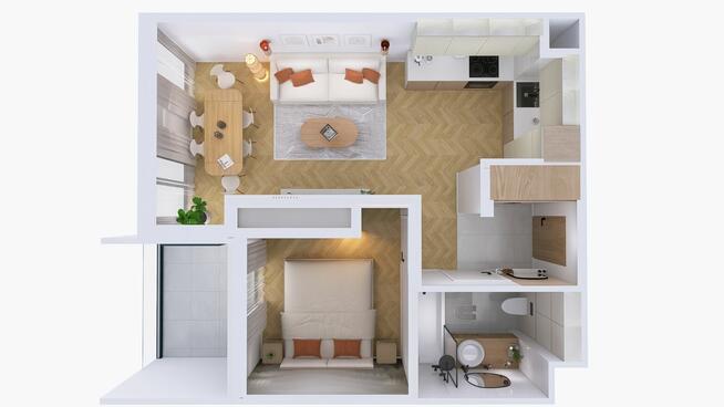 Nowoczesne mieszkanie 39,5 m² | Wólczańska 158 | garaż