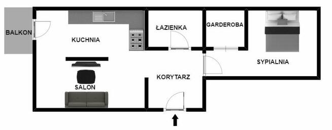 Piekne 2-pokojowe z balkonem od zaraz!