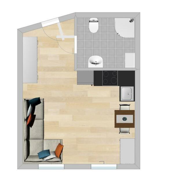 Targowa 47, Śródmieście, jasna kawalerka