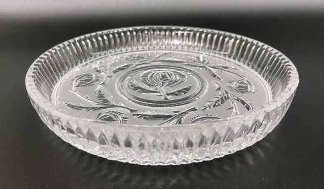 Kryształowe talerzyki deserowe Huta Ząbkowice PRL
