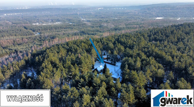 Działka z domkiem otoczona Lasem Przeń Bukowno