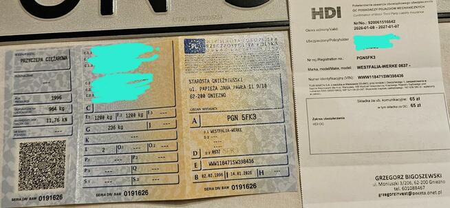 sprzedam pozostałość po przyczepie