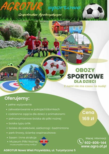 Obozy piłkarskie, sportowe dla dzieci 2026